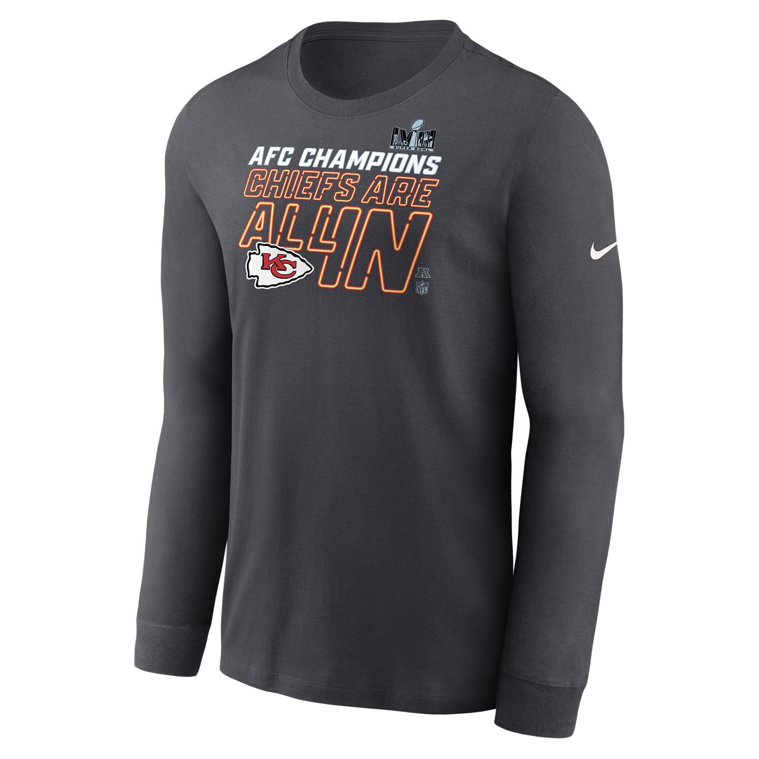 Nike Men’s Chiefs 2023 Conference Champs Trophy Collection Long Sleeve ...