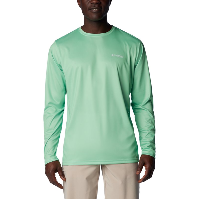 Columbia Sportswear Men's Terminal Tackle PFG Fish Flag Graphic T-Shirt Ocean Mint/Ocean Blue, Small - Men's Fishing Tops at Academy Sports