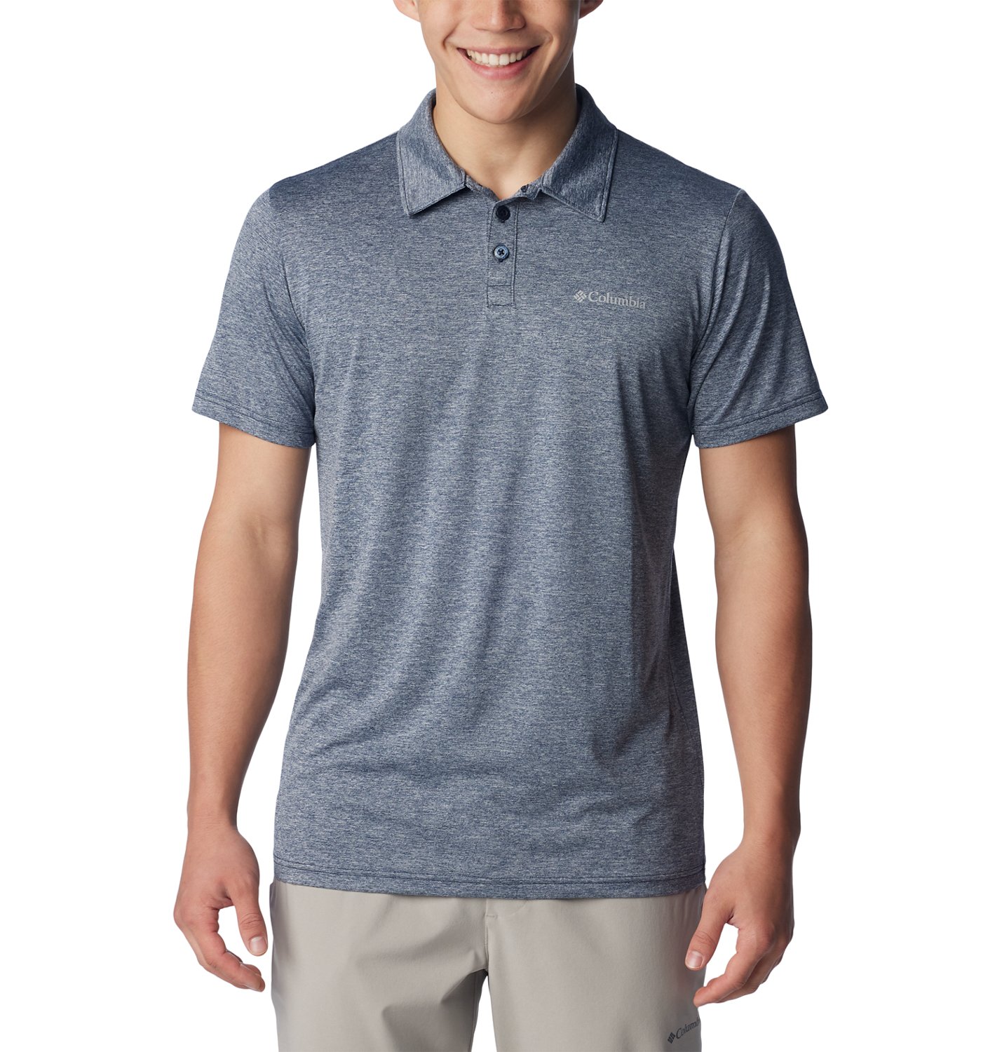 Columbia Men's Tech Trail Polo Shirt, Sun Protection, Moisture Wicking,  Shark, Small : : Clothing, Shoes & Accessories