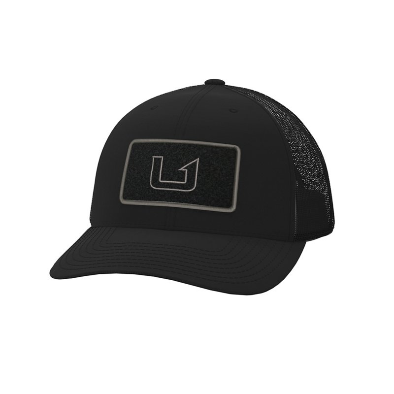 Huk Adult Fly Patch Trucker Cap Black - Men's Hunting/Fishing Headwear at Academy Sports
