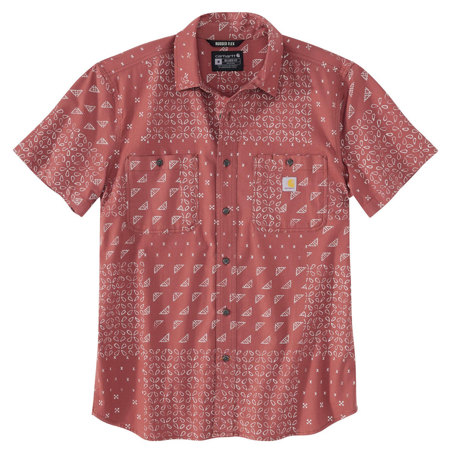 Carhartt Men's Rugged Flex Relaxed Fit Lightweight Print Button-Up Shirt