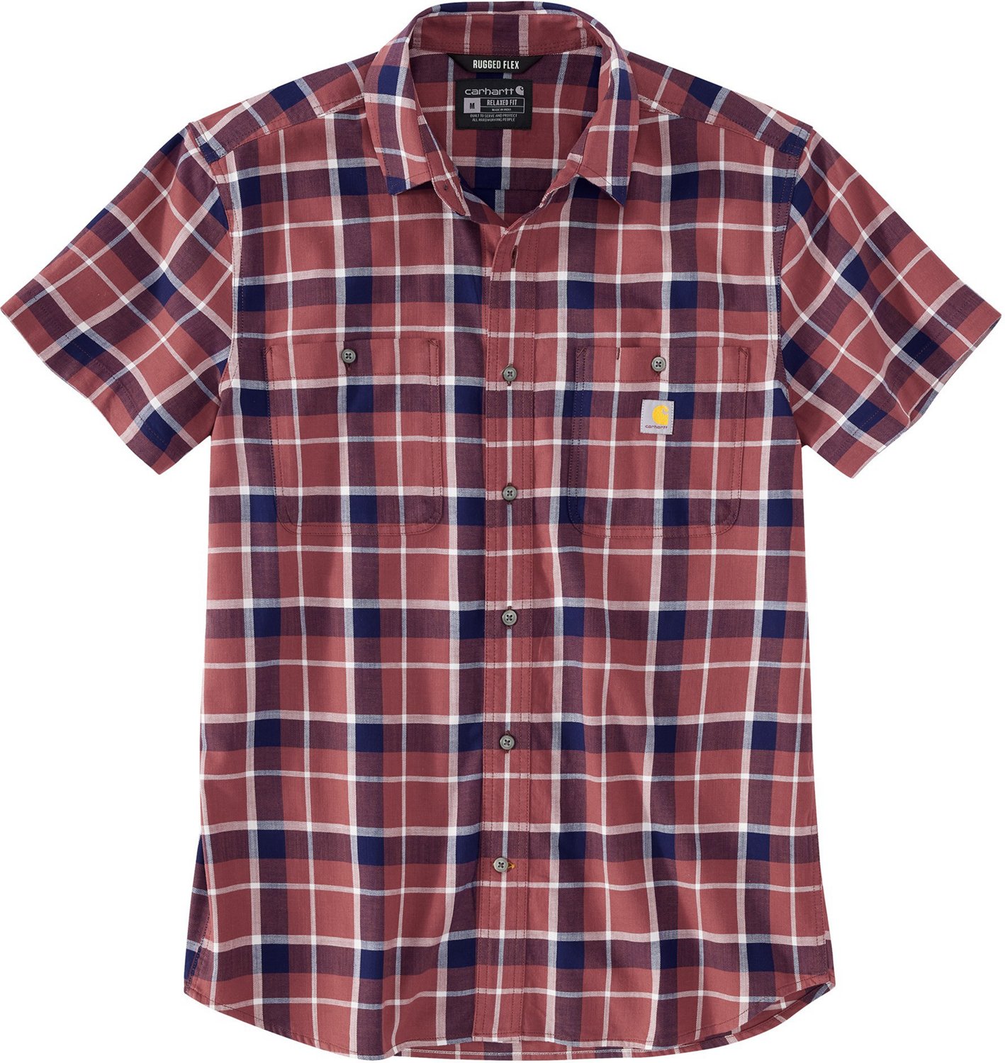 Carhartt Men's Rugged Flex Relaxed Fit Lightweight Plaid Button-Up Shirt - view number 1