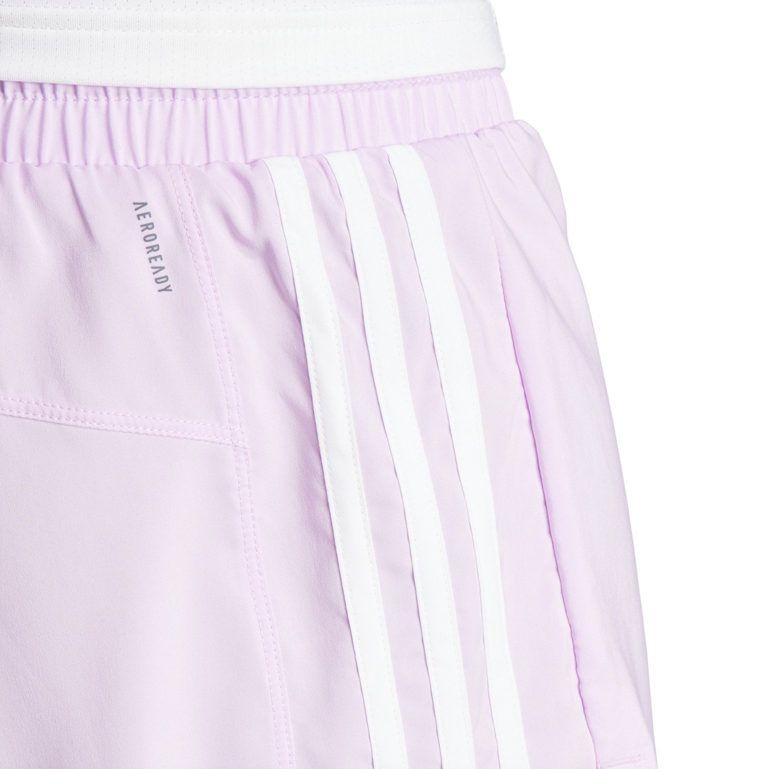 adidas Women's Pacer 3-Stripes Woven High Training Shorts 3 in - view number 4