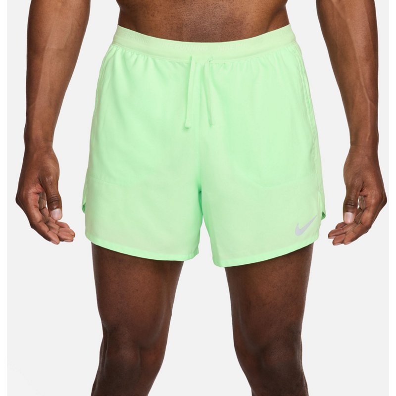 Nike Men's Dri-FIT Stride 2 in 1 Shorts 5 in Bright Green, Large - Men's Running Bottoms at Academy Sports