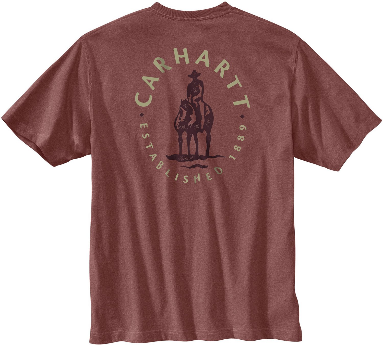 Carhartt Men's Montana Relaxed Fit Heavyweight Cowboy Graphic Pocket T