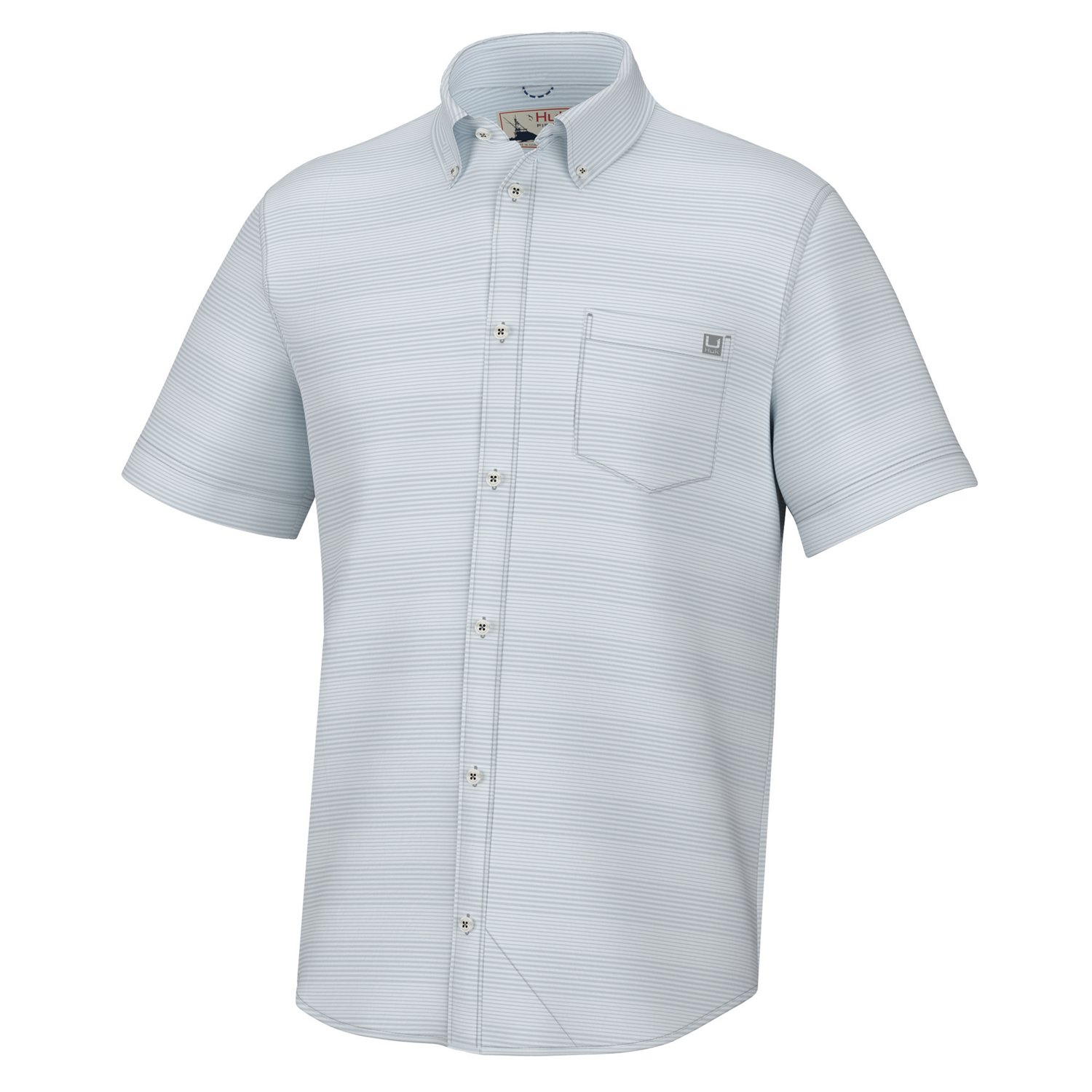 Huk Men's Kona Cross Dye Stripe Short Sleeve Shirt                                                                               - view number 1