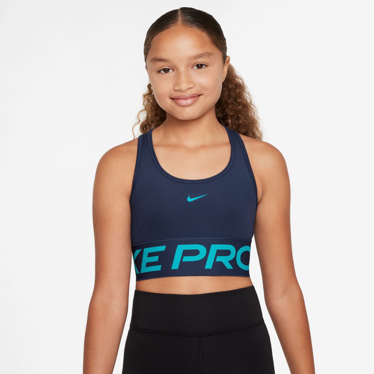 Nike Girls DF Swoosh Pro High Support Sports Bra Academy