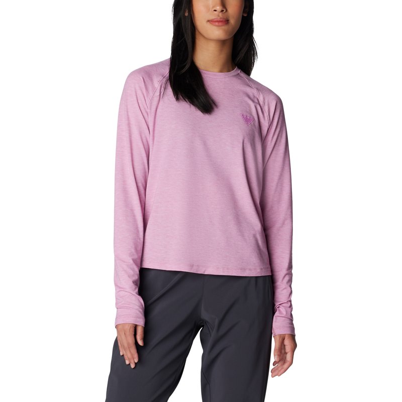 Columbia Sportswear Women's PFG Uncharted Knit Long Sleeve Shirt Minuet Heather, X-Small - Women's Fishing Tops at Academy Sports