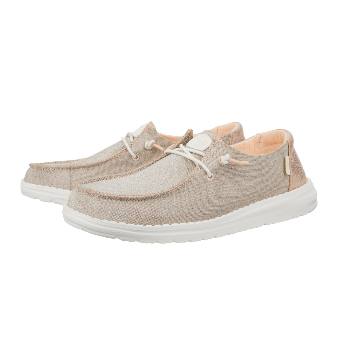 HEYDUDE Women's Wendy Metallic Sparkles Rose Slip-On Shoes - view number 2