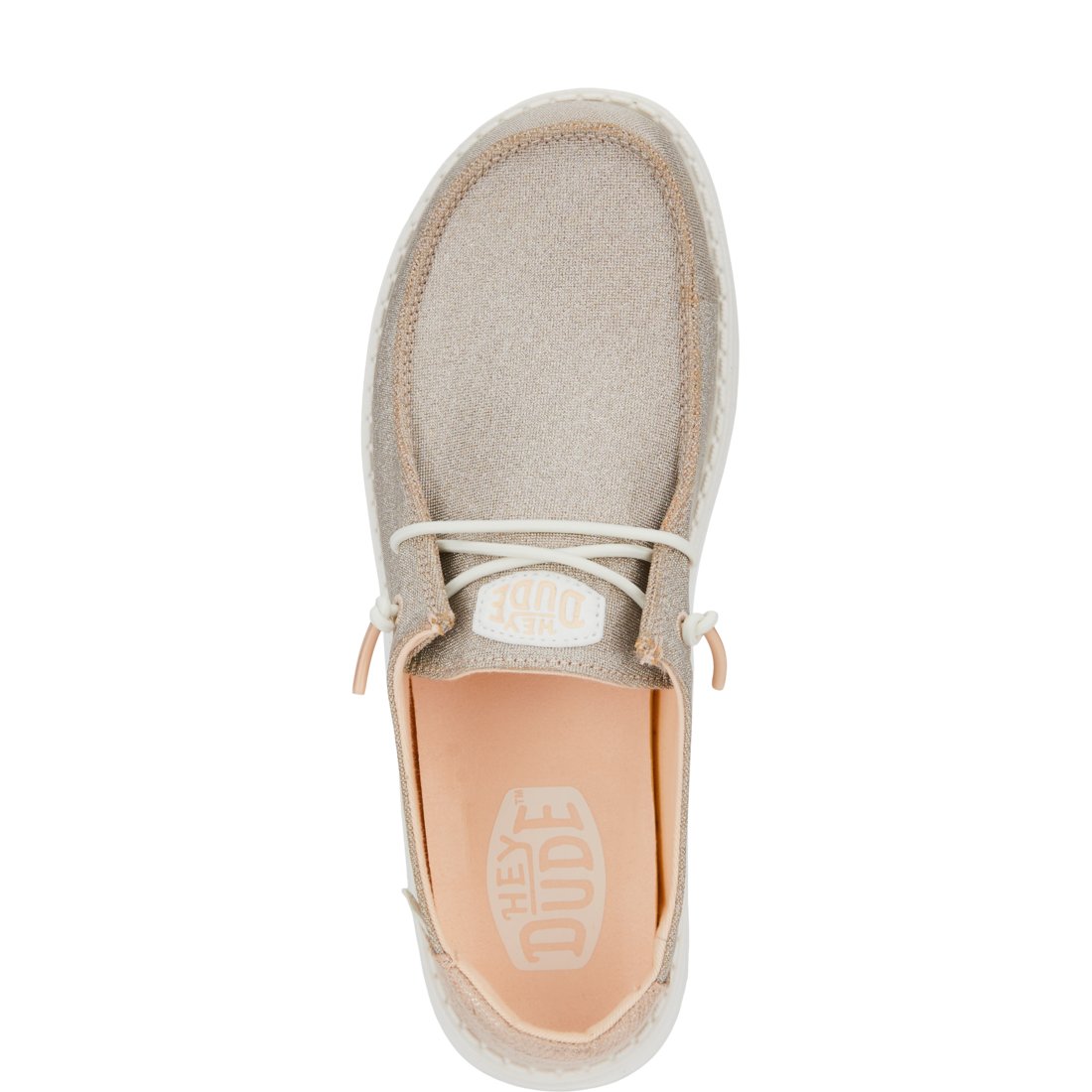 HEYDUDE Women's Wendy Metallic Sparkles Rose Slip-On Shoes                                                                       - view number 5