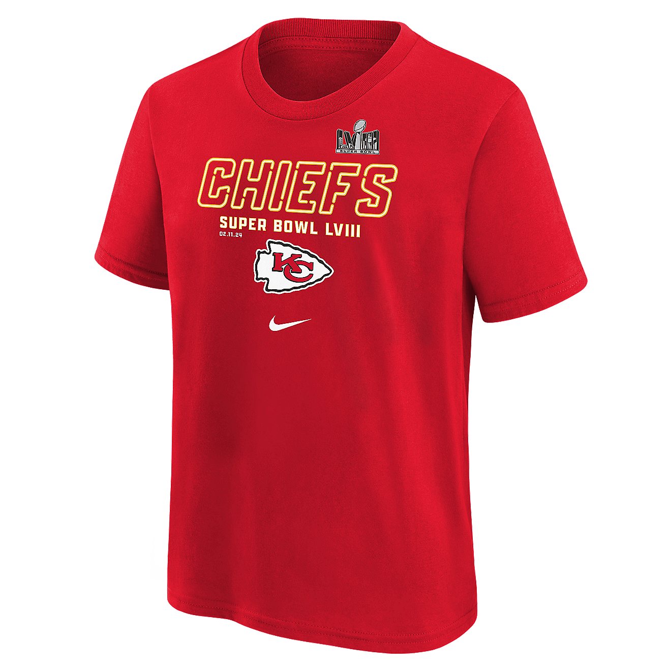 Nike Boys 8-20 Chiefs Super Bowl LVIII Bound Iconic Short Sleeve T-shirt                                                         - view number 2
