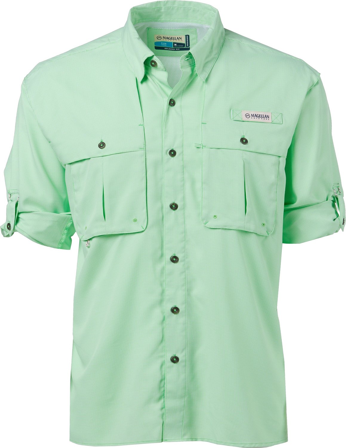 Magellan Outdoors Men's Aransas Pass Mini Check Long Sleeve Fishing Shirt - view number 3