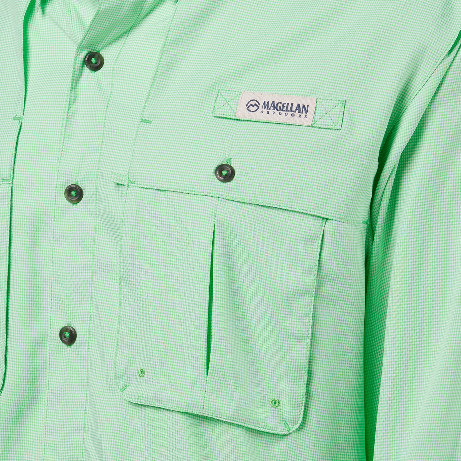 Magellan Outdoors Men's Aransas Pass Mini Check Long Sleeve Fishing Shirt - view number 4