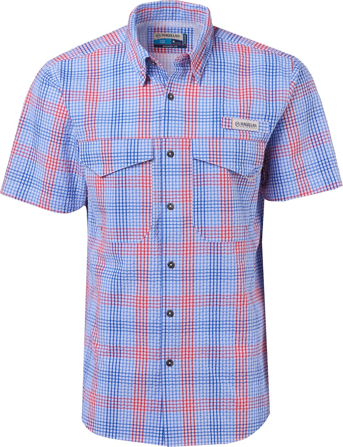 Magellan Outdoors Men's Southern Summer Gingham Plaid Short Sleeve Shirt - view number 3