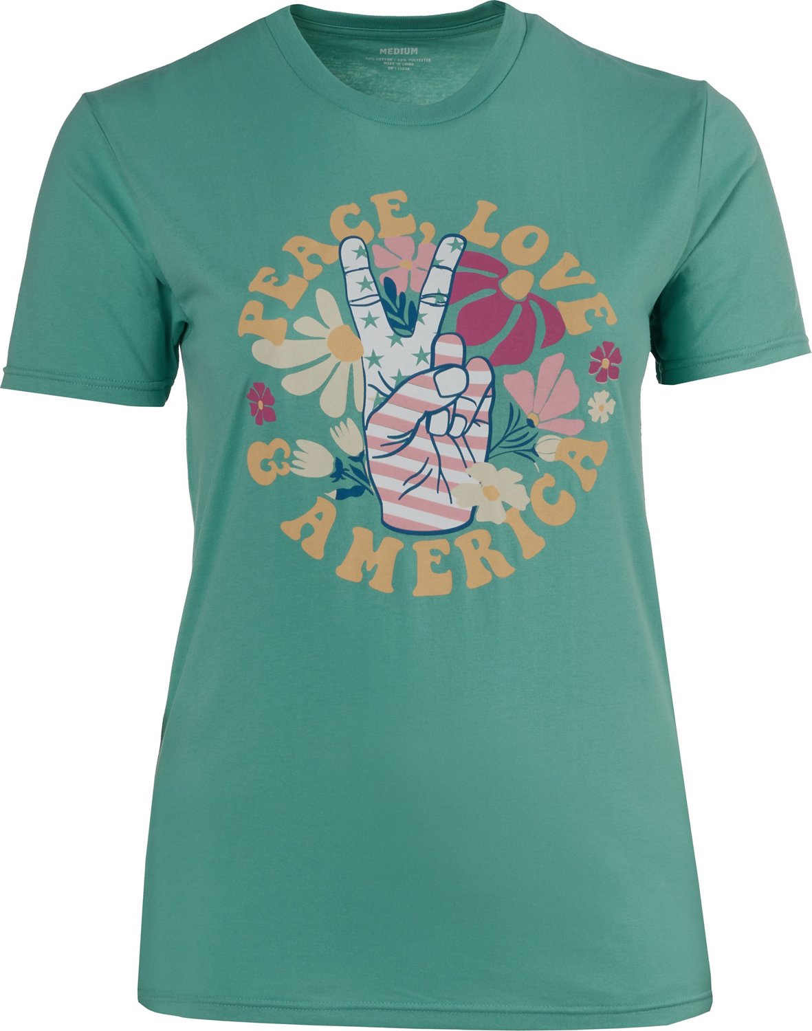 Americana Women's Peace Love America T-shirt