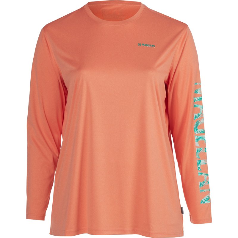 Magellan Outdoors Women's Caddo Lake Logo Long Sleeve Plus Size Fishing T-Shirt Ltorange, 3X - Women's Outdoor Long-Sleeve Tops at Academy Sports