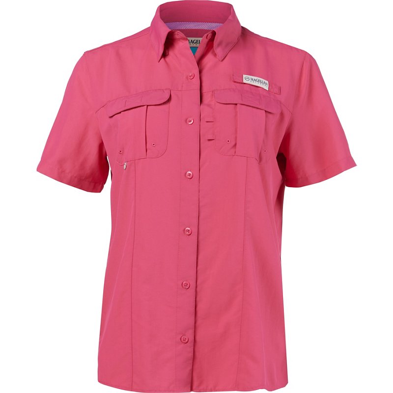 Magellan Outdoors Women's Laguna Madre Fishing Shirt Raspberry Sorbet, Large - Women's Fishing Tops at Academy Sports