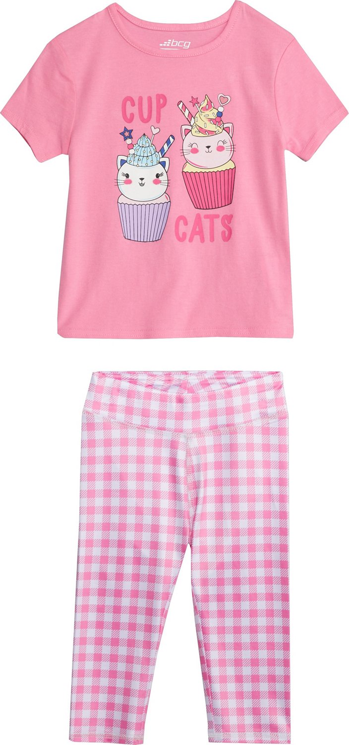 BCG Toddler Girls' Cupcats Legging Set