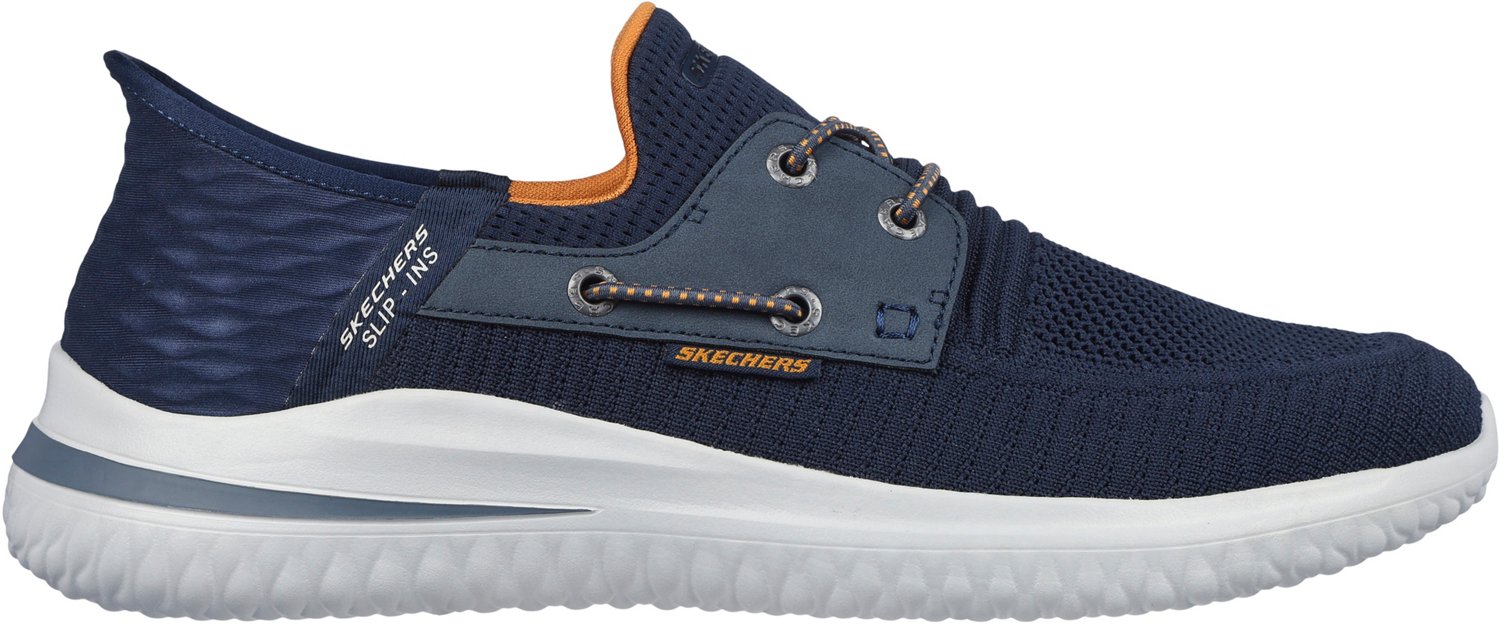 Skechers shops navy boat shoes