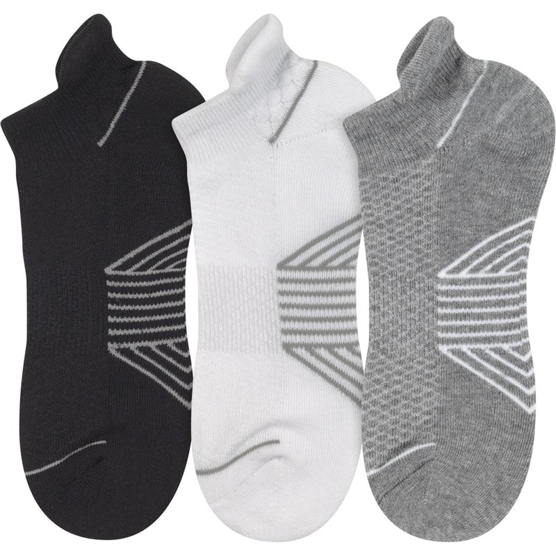 BCG Elevated No Show 3 Pack Grey/White, Large - Athletic Socks at Academy Sports