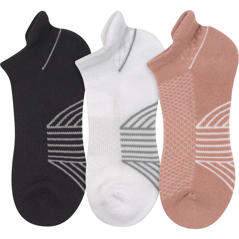 BCG Elevated No Show 3 Pack Pink/White, Medium - Athletic Socks at Academy Sports