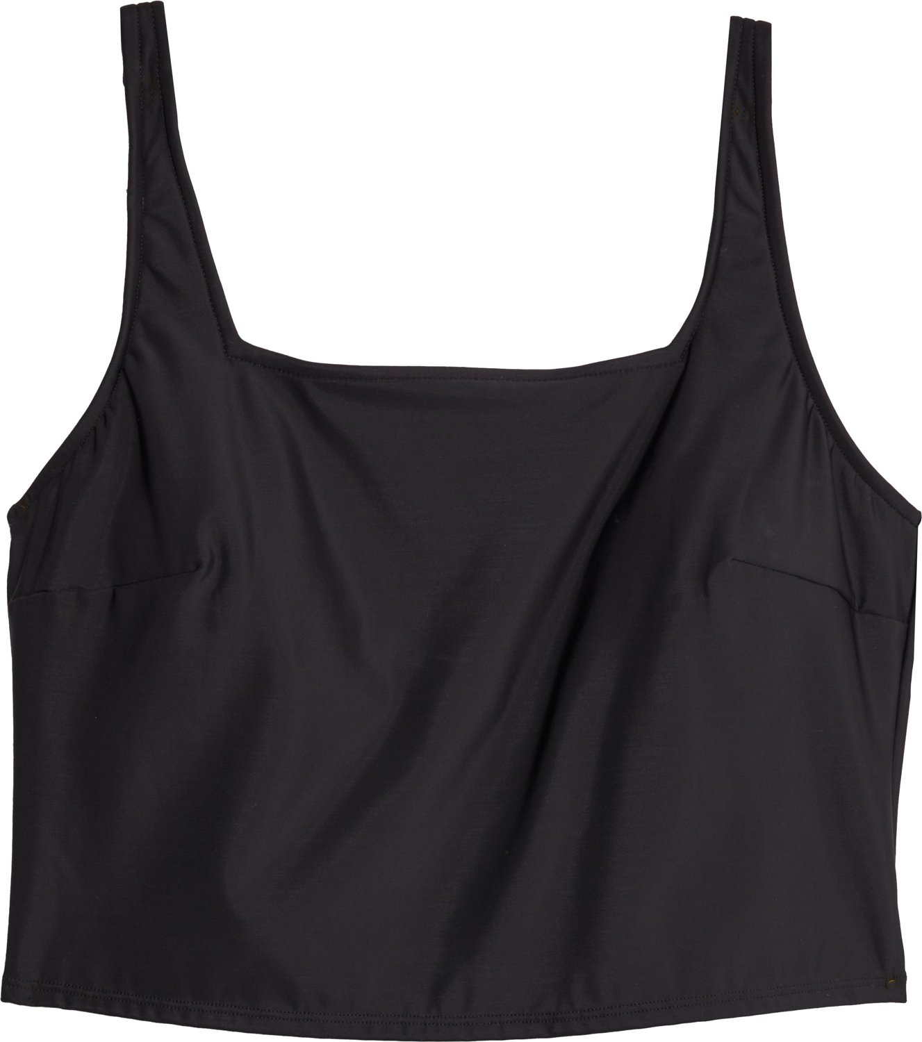 Freely Women's Solid Square Neck Cropped Tankini Academy