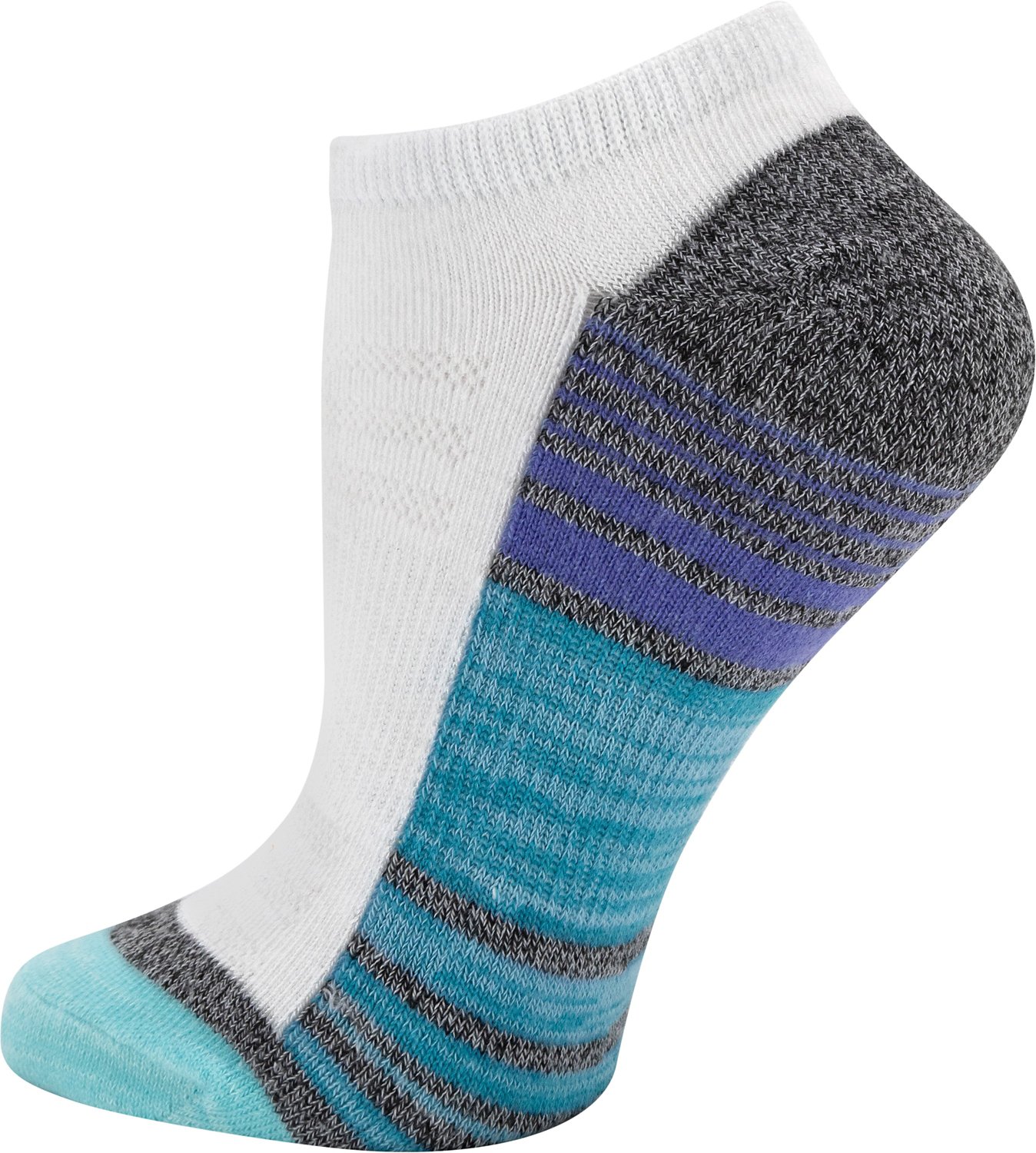 BCG Women's Colorblock Gradient Stripe No Show 6 Pack - view number 3