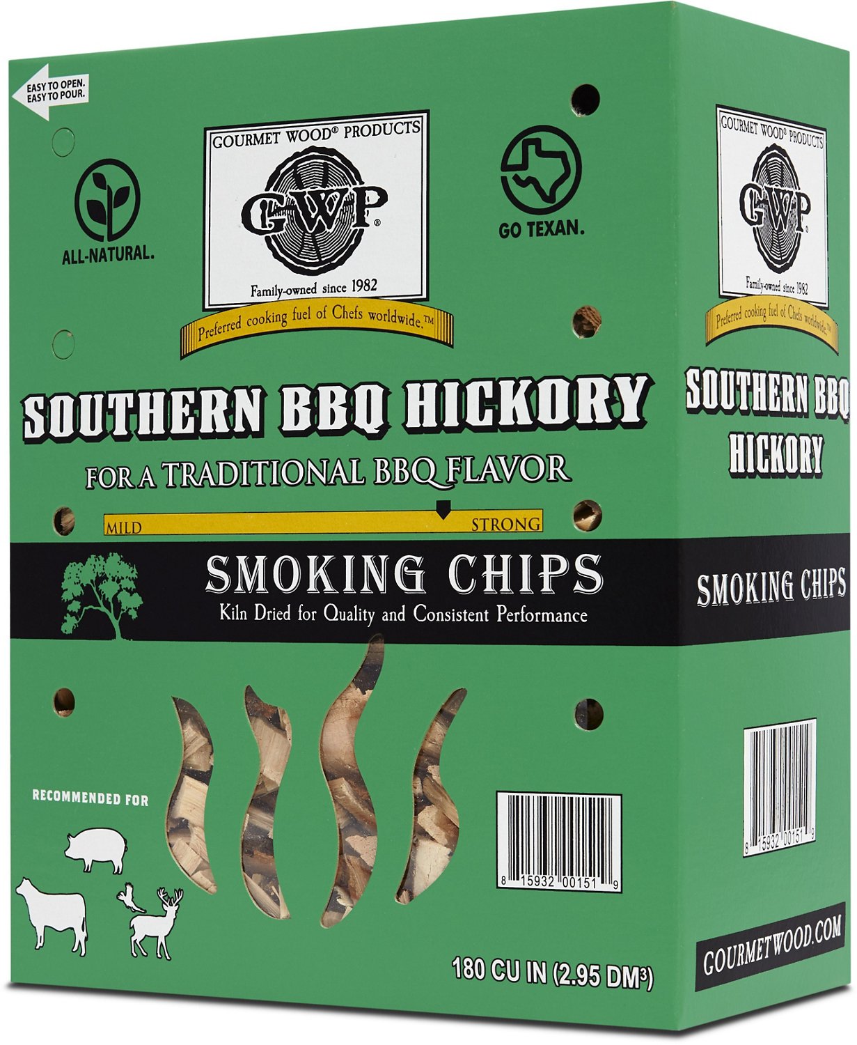 Gourmet Wood Southern BBQ Hickory 180 cu in Wood Chips - view number 3