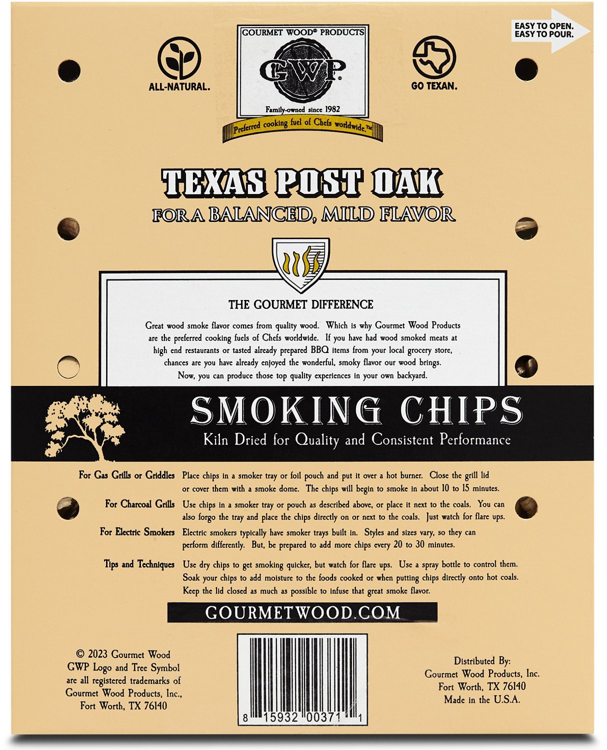 Gourmet Wood Texas Post Oak 180 cu in Wood Chips                                                                                 - view number 4