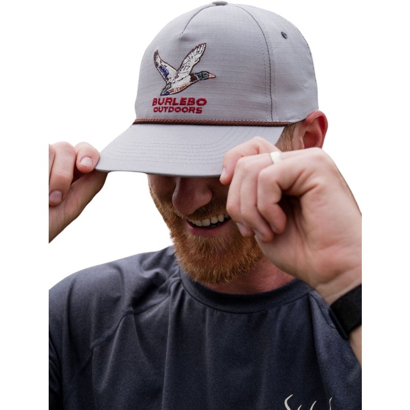 BURLEBO Men's Outdoors Cap Grey - Men's Hunting/Fishing Headwear at Academy Sports
