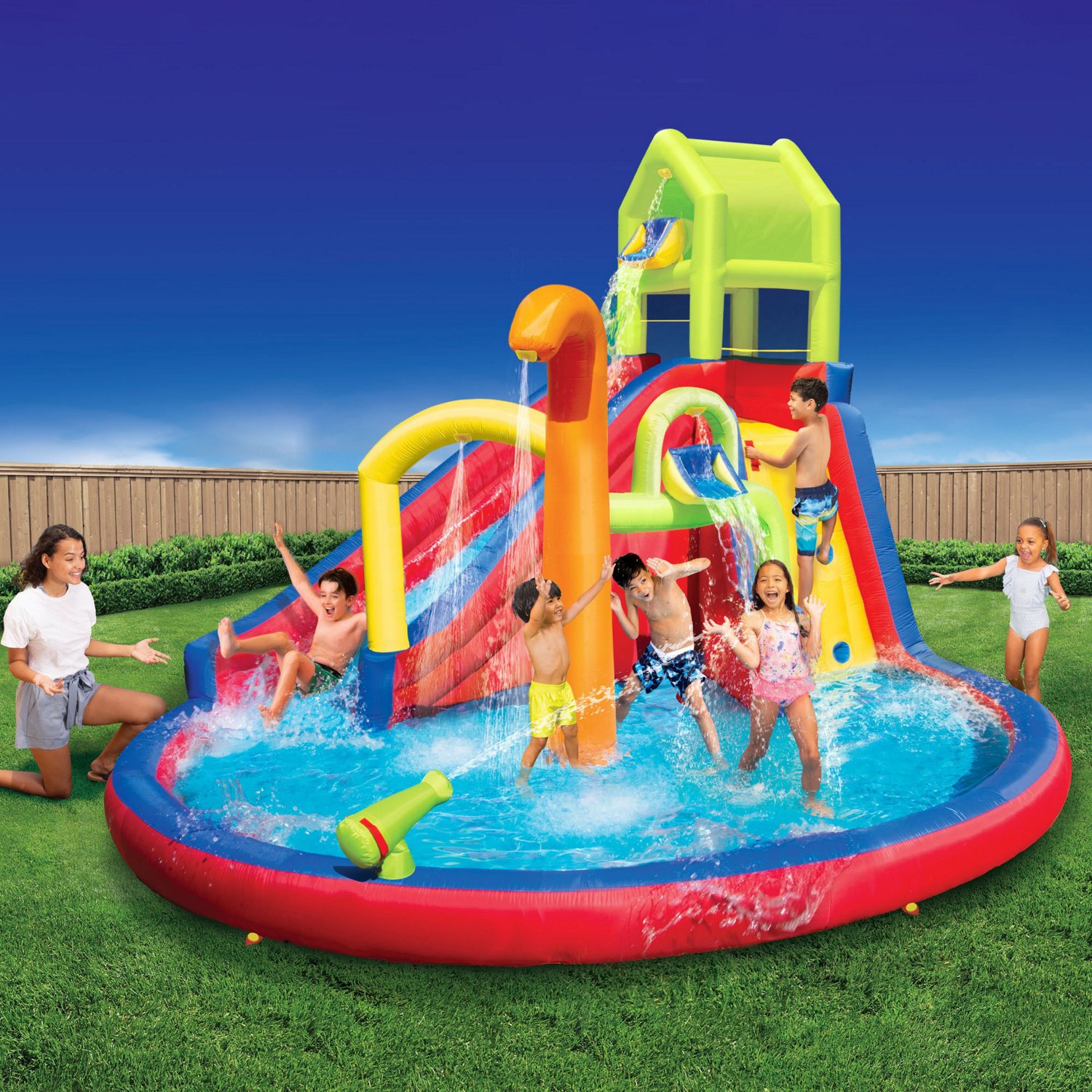 Banzai Drench Zone Water Park with Water Cannon