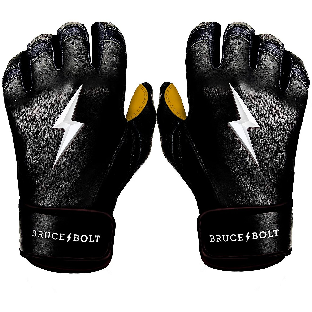 BRUCE BOLT Adults' Premium Pro Short Cuff Batting Gloves                                                                         - view number 1