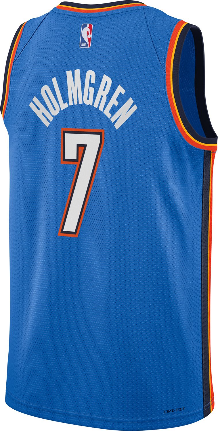 Nike Boys' Oklahoma City Thunder Chet Holmgren #7 Icon Swingman Jersey - view number 3