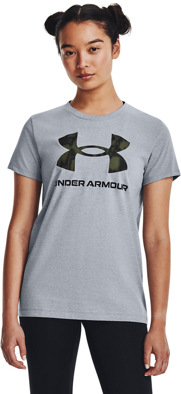 Under Armour Women's Graphic Sportstyle Classic Crew Top Green Size X-Small