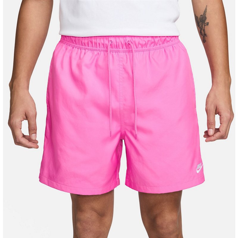 Nike Men's NSW Club Flow Shorts Playful Pink/White, Large - Men's Athletic Core Bottoms at Academy Sports