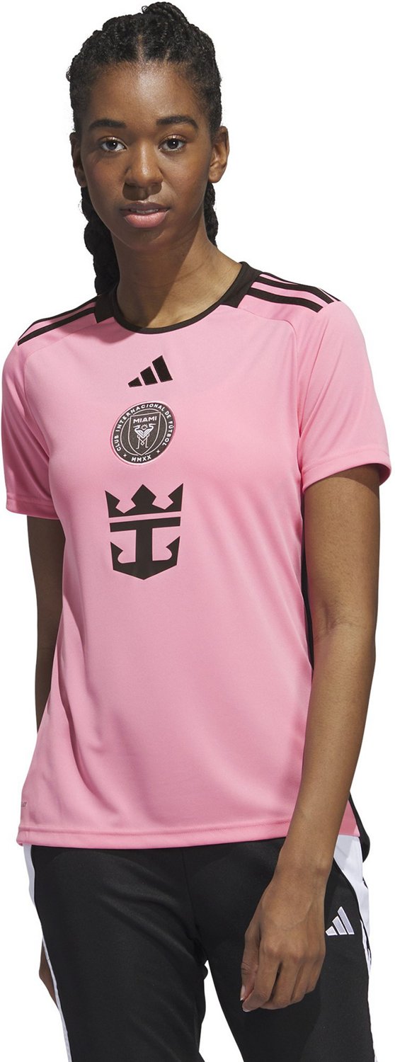 Pink adidas shop soccer jersey