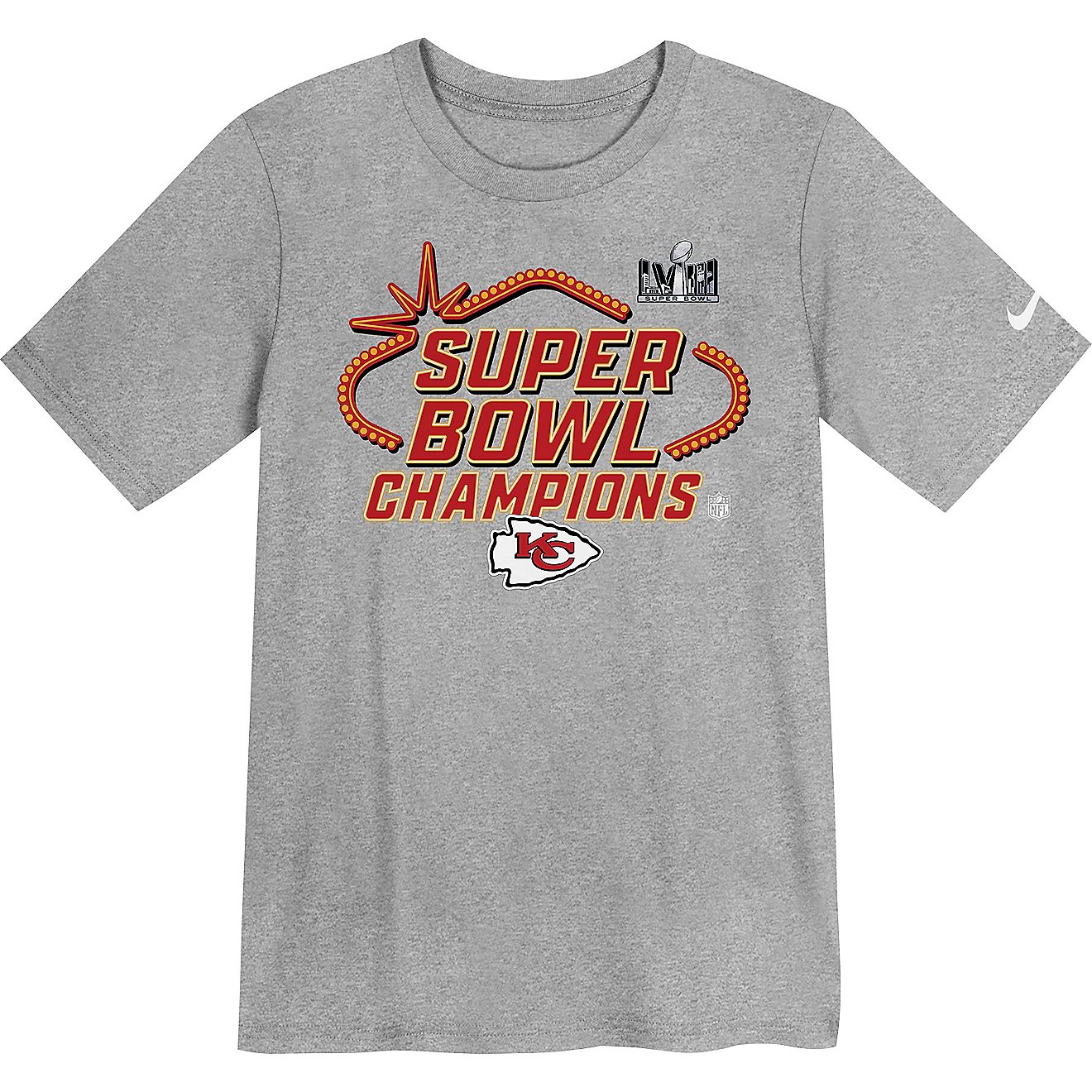 Nike Boys' Kansas City Chiefs Super Bowl LVIII Champs Trophy Locker Room Short Sleeve T-Shirt                                    - view number 1