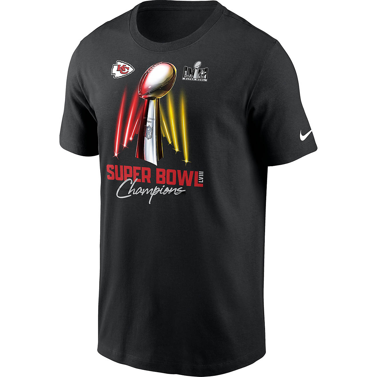 Nike Men's Chiefs Super Bowl LVIII Champs Trophy Short Sleeve T-Shirt                                                            - view number 1