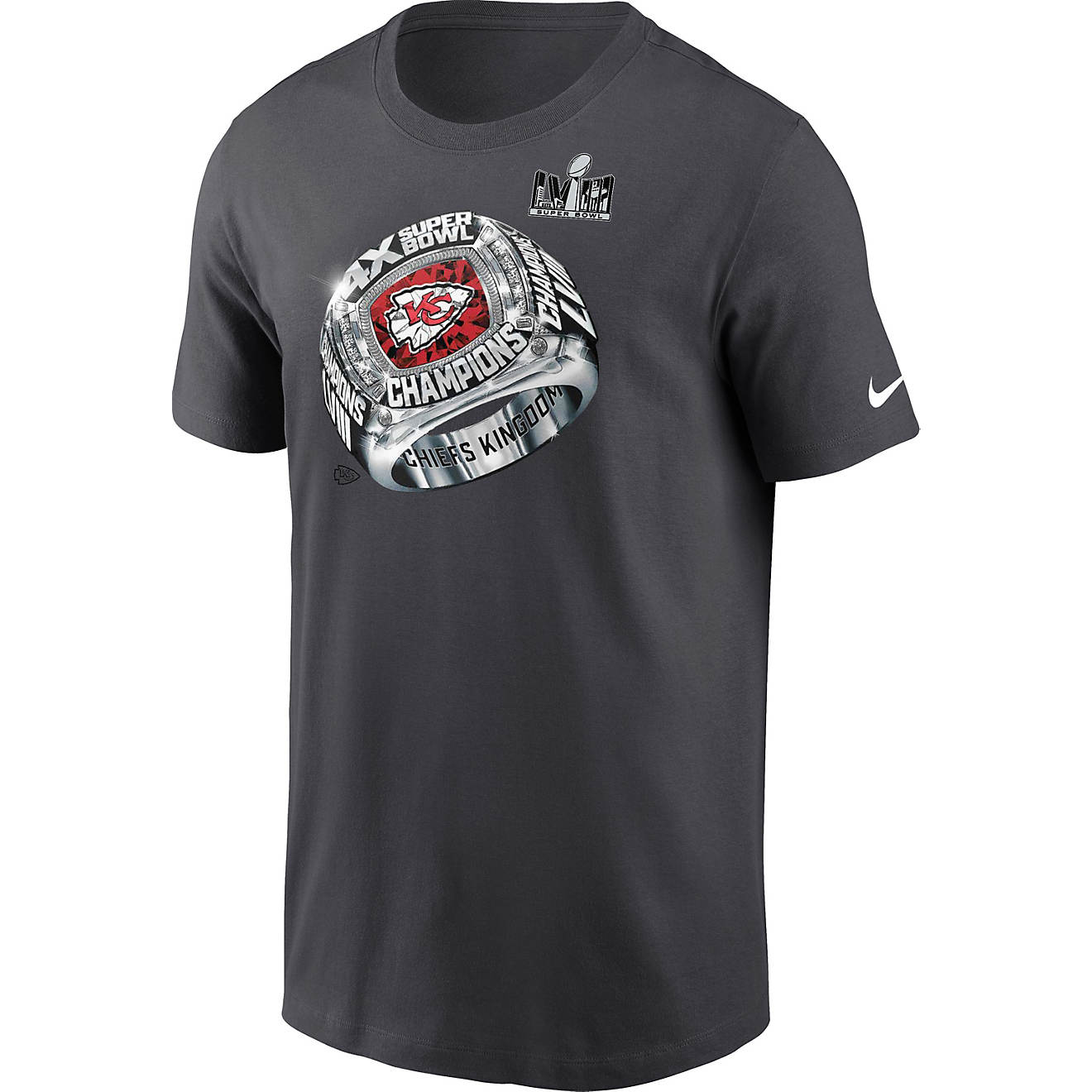 Nike Men's Chiefs Super Bowl LVIII Champs Multi Champ Short Sleeve T-Shirt                                                       - view number 1