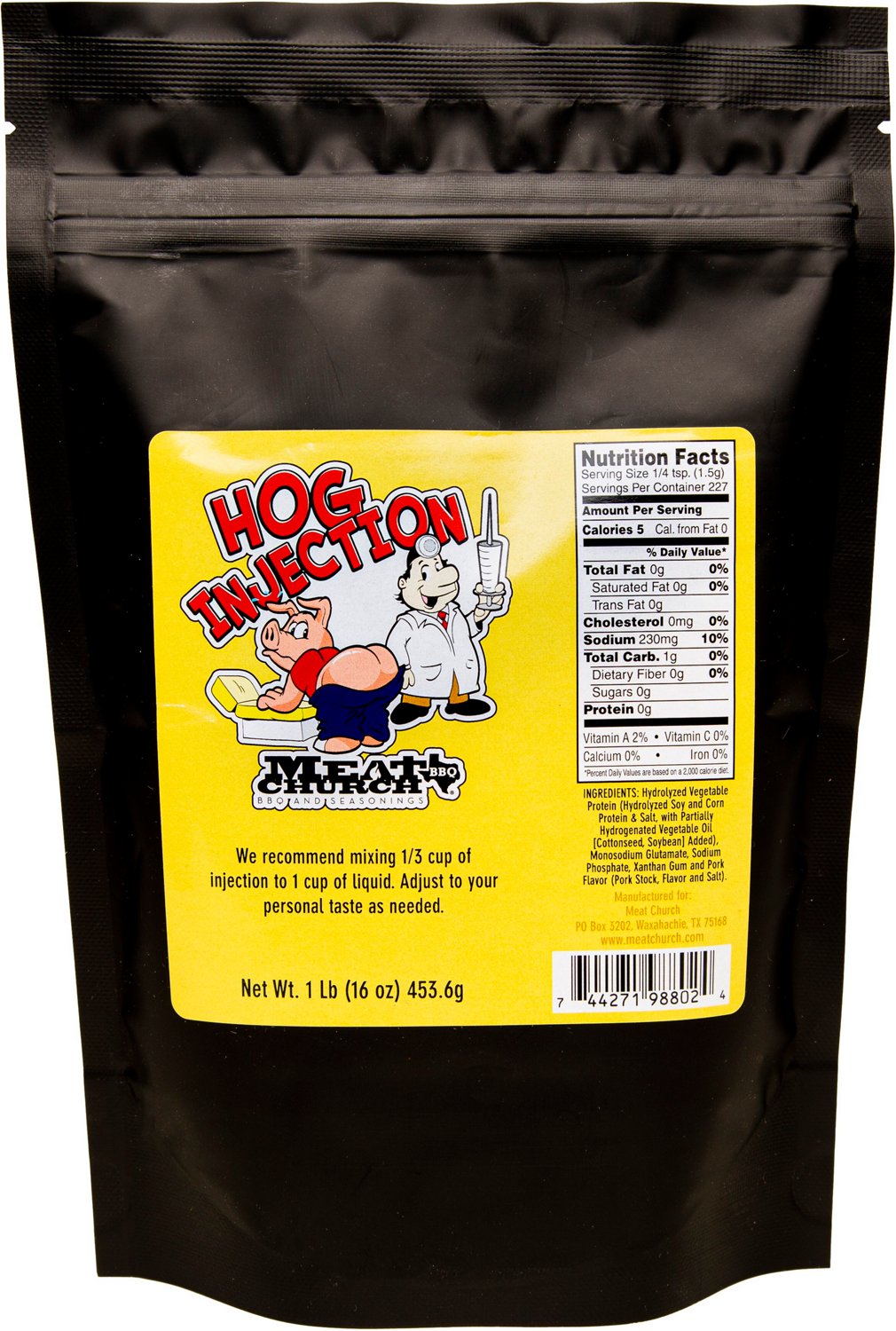 Meat Church Hog Pork Injection 16 oz Shaker