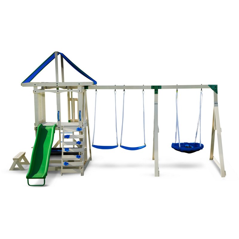 AGame Montana Wooden Swing Playset Green - Swing Sets/Bounce Houses at Academy Sports