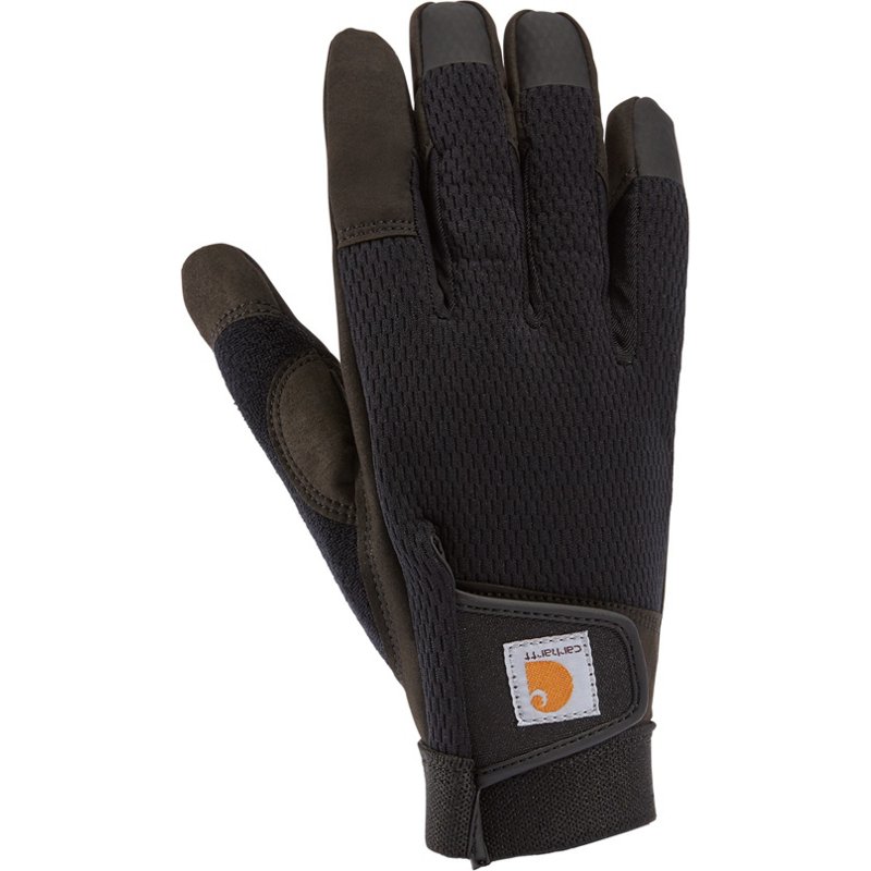 Carhartt High Dexterity Secure Cuff Gloves Black, X-Large - Work Headwear/Accessories at Academy Sports