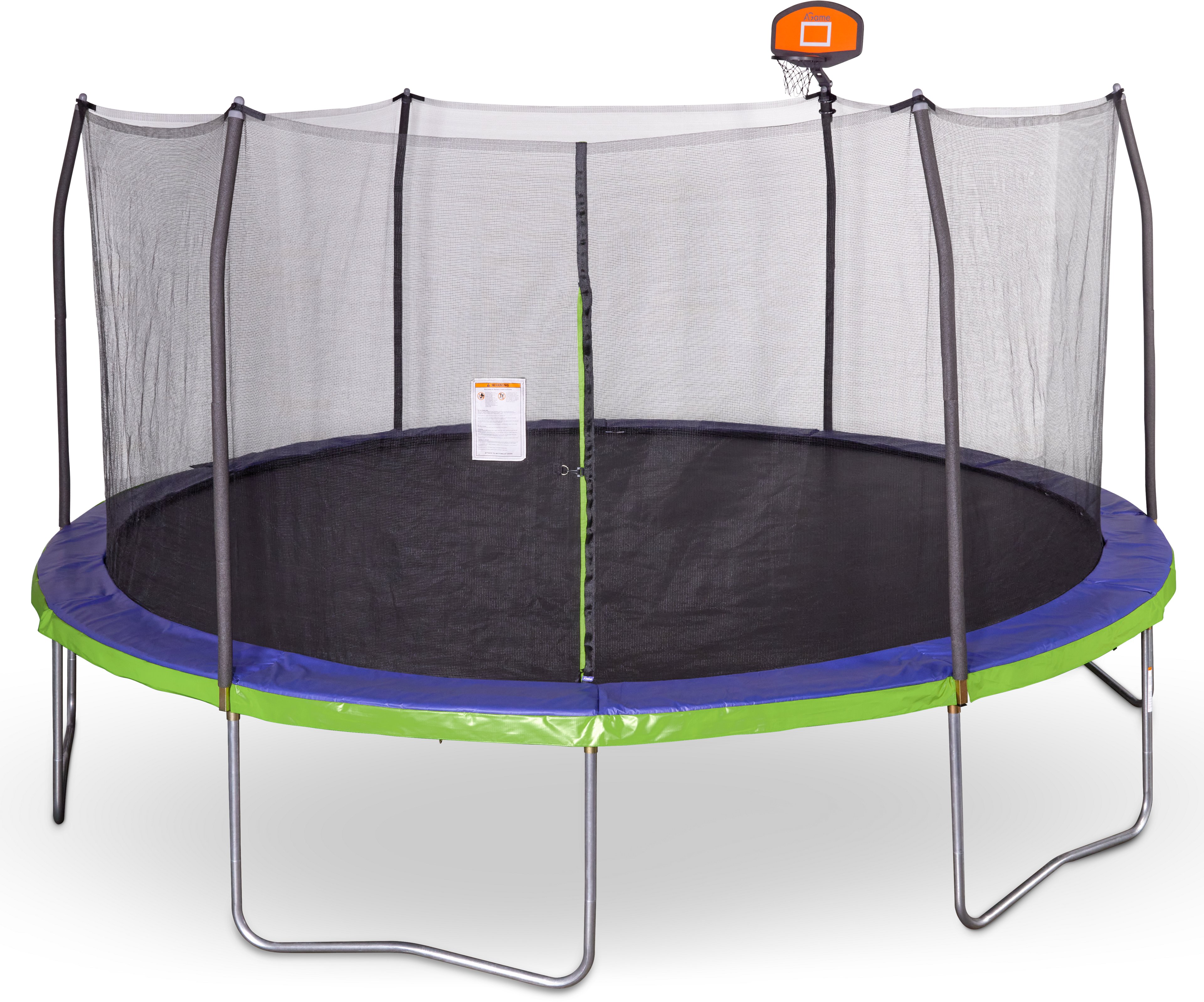 AGame 16 ft Round Trampoline with Basketball Goal