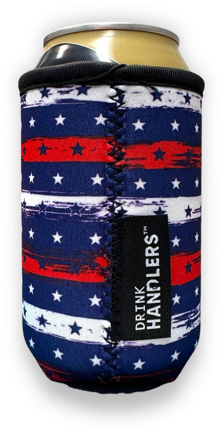 Lit Handlers Americana 12 oz Stubby Can Cooler Sleeve