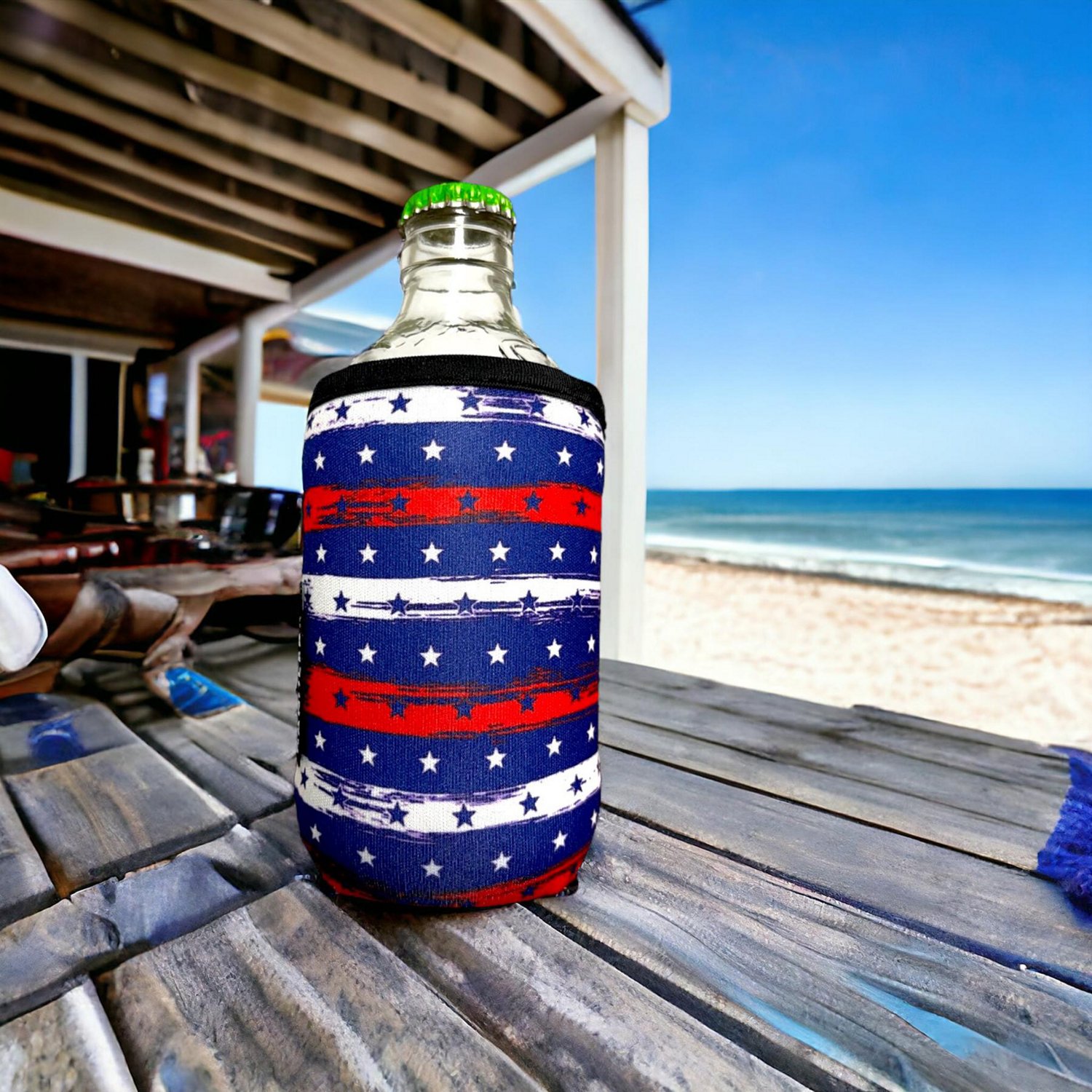 Lit Handlers Americana 12 oz Stubby Can Cooler Sleeve - view number 5