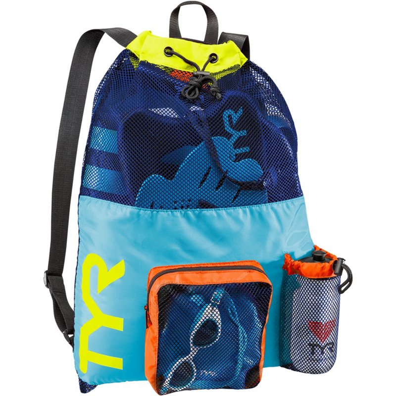 TYR String Backpack Blue/Yellow - Beach Towels at Academy Sports