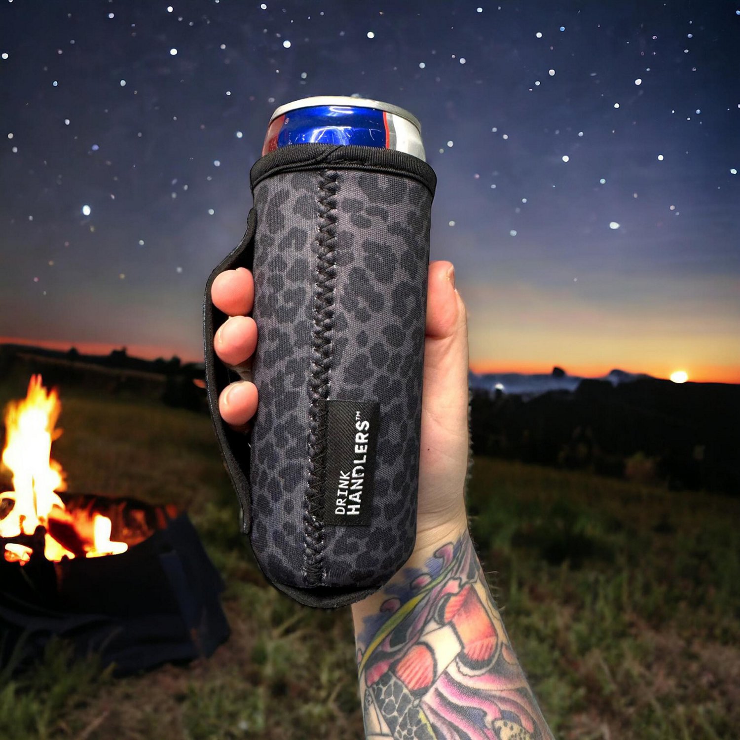 Lit Handlers Leopard 12 oz Slim Can Cooler Sleeve - view number 4