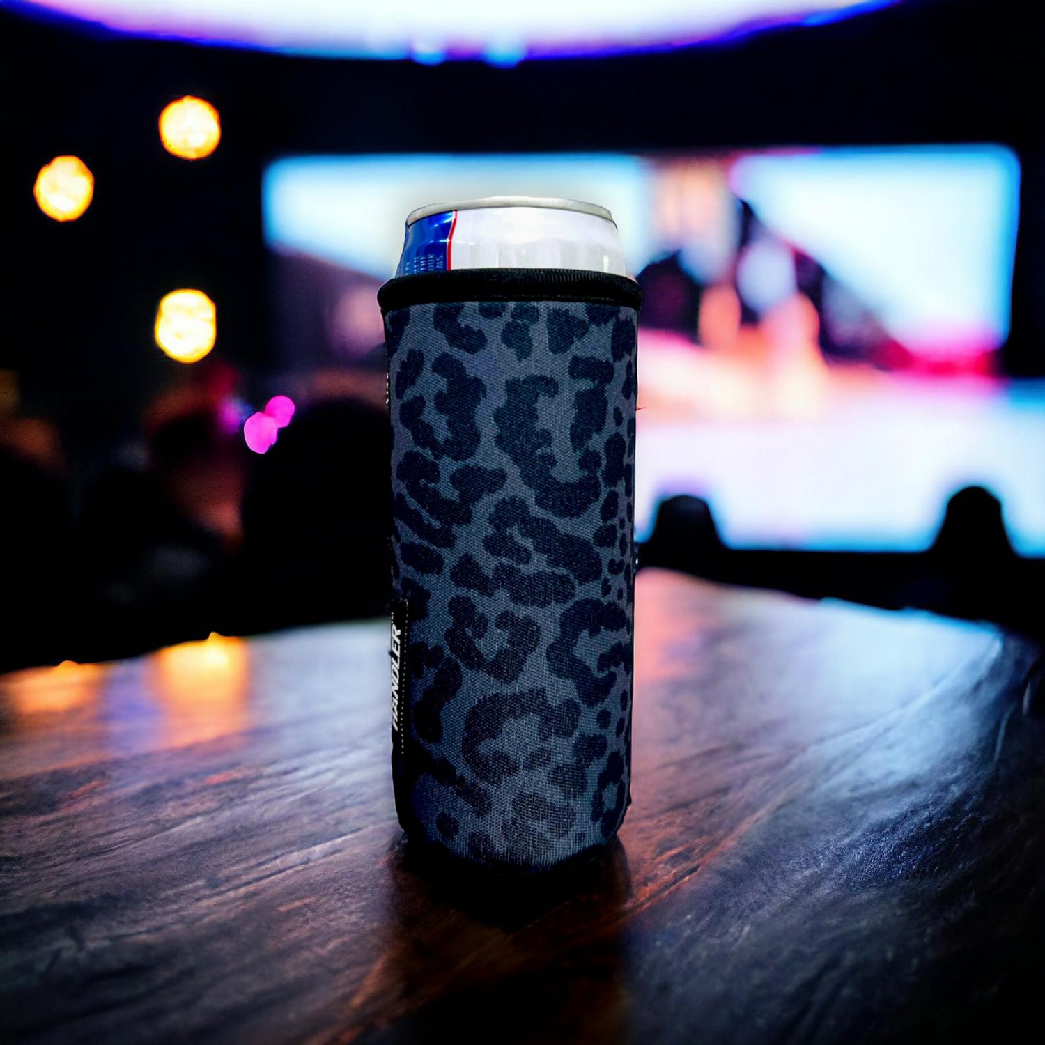 Lit Handlers Leopard 12 oz Slim Can Cooler Sleeve - view number 5