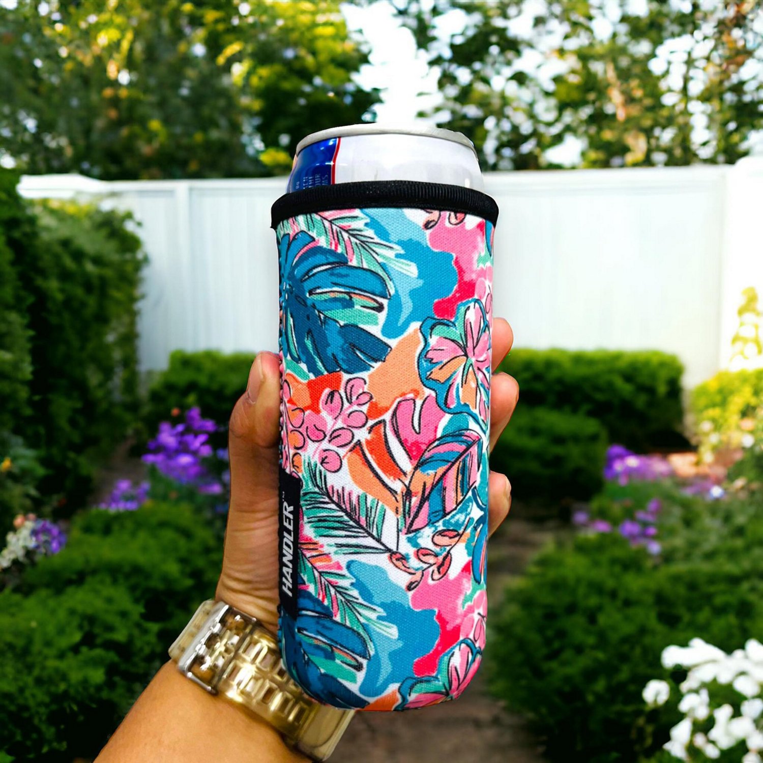 Lit Handlers Beach Babe 12 oz Slim Can Cooler Sleeve - view number 6