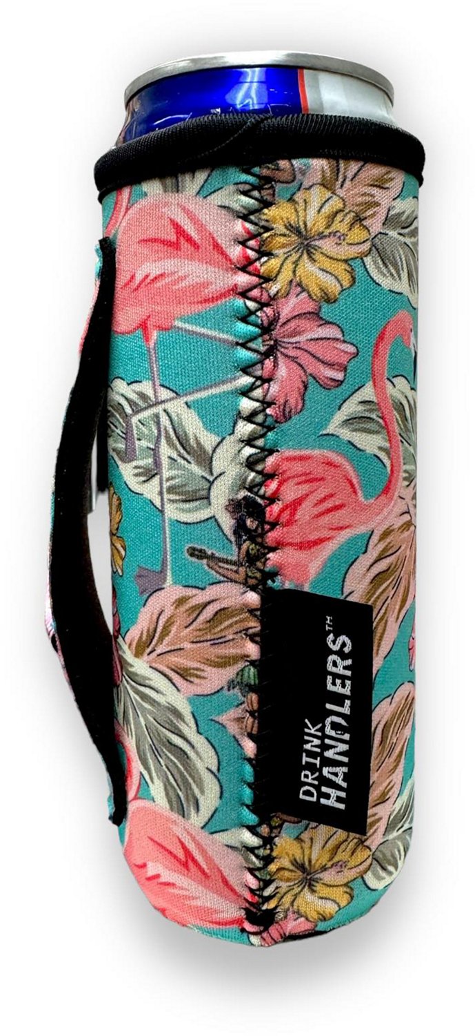 Lit Handlers Hawaiian Flamingo 12 oz Slim Can Cooler Sleeve - view number 2
